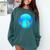 Frutiger Aero Aesthetic Tech Orb Fishes Raglan Baseball Tee Comfort Colors Sweatshirt Chalky Mint