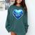 Frutiger Aero Y2K Heart Comfort Colors Sweatshirt Chalky Mint