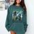 Godzilla Ocean Scene Comic Book Illustration Movie Monster Comfort Colors Sweatshirt Chalky Mint