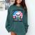 A Good Day To Read a Book Reading Eagle With American Flag Comfort Colors Sweatshirt Chalky Mint