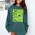 Green Comic Book Green Graphic Comfort Colors Sweatshirt Chalky Mint