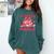 Groovy All Booked For Valentines Books Pink Coquette Bow Comfort Colors Sweatshirt Chalky Mint