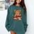 Highland Cow Reading Book Graphic Cow With Book Floral Comfort Colors Sweatshirt Chalky Mint