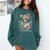 Just A Girl Who Loves Books Messy Bun Book Skeleton Bookworm Comfort Colors Sweatshirt Chalky Mint
