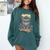 Just A Girl Who Loves Cats & Books Bookish Women Comfort Colors Sweatshirt Chalky Mint