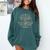 Just One More Chapter Bookish Book Reading Teal Beige Comfort Colors Sweatshirt Chalky Mint