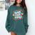 Library Book Fair Vibe Groovy Retro School Reading Nostalgic Comfort Colors Sweatshirt Chalky Mint