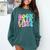 Library Book Fair Vibe Tie Dye School Reading Nostalgic Comfort Colors Sweatshirt Chalky Mint