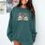 Mardi Gras Book Librarian Author Purple Beads Comfort Colors Sweatshirt Chalky Mint