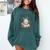 North Pole Book Club Christmas Xmas Hot Cocoa Bookish Comfort Colors Sweatshirt Chalky Mint