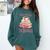 Not Today I'm Booked Book Lover Book Stack Coquette Bow Comfort Colors Sweatshirt Chalky Mint