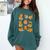 Orange Cats Reading Books Cat Lover Comfort Colors Sweatshirt Chalky Mint