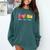 Peace Love Books Reader Librarian Library Book Comfort Colors Sweatshirt Chalky Mint