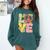 Peace Sign Love Groovy Vibes Costume Nostalgia 1980s Fashion Comfort Colors Sweatshirt Chalky Mint