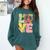 Peace Sign Love Groovy Vibes Costume Nostalgia 1980s Fashion Comfort Colors Sweatshirt Chalky Mint