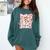 Preppy Coquette Bow Ghost Reading Books Halloween Book Comfort Colors Sweatshirt Chalky Mint