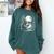 Rabbit Reading Book Full Moon Lake Scenery Comfort Colors Sweatshirt Chalky Mint