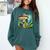 Rabbit Reading Book Under Large Mushroom Easter Bandana Comfort Colors Sweatshirt Chalky Mint