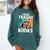 Raccoon Smutty Book Lover Spicy Romance Novels Women's Comfort Colors Sweatshirt Chalky Mint
