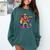 Rainbow Pride Bigfoot Reading Book With Heart Glasses Comfort Colors Sweatshirt Chalky Mint
