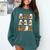 Read Boo KS Read More Bo KS Cute Ghost Reading Book Comfort Colors Sweatshirt Chalky Mint