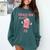 Read 'Em Western Cowgirl Retro Groovy Reading Books Comfort Colors Sweatshirt Chalky Mint