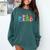 Reading Dinosaur T Rex Dino Book Lover Comfort Colors Sweatshirt Chalky Mint