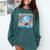 Readsolotl Blue Kawaii Axolotl Book Lover Reading Retro Comfort Colors Sweatshirt Chalky Mint