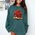 Red Roses Flowers Book Floral Comfort Colors Sweatshirt Chalky Mint