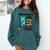 Respect Elders Cellphone Pushing Books In a Wheelchair Comfort Colors Sweatshirt Chalky Mint