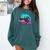 Retro 80s Shark Whale Diving Nostalgia Shark Party Comfort Colors Sweatshirt Chalky Mint