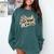 Retro Book Worm Reading For Book Lovers Comfort Colors Sweatshirt Chalky Mint