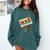 Retro Cassette Tape & Pencil Rewind Nostalgia Party 80s 90s Comfort Colors Sweatshirt Chalky Mint