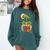 Retro Christmas Ornament Book Christmas Teacher Librarian Comfort Colors Sweatshirt Chalky Mint