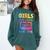 Retro Girls Just Wanna Have Fun Nostalgia 1980s 80's Premium Tri-Blend Comfort Colors Sweatshirt Chalky Mint