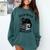 Salem Witch Book Club Bookish Halloween Cat Women Comfort Colors Sweatshirt Chalky Mint