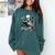 Skeleton Skull Halloween Book Reading Books Lover Teacher Comfort Colors Sweatshirt Chalky Mint