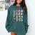 Snowman Reading Book Christmas Cozy Book Lover Bookish Comfort Colors Sweatshirt Chalky Mint