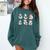 Snowman Reading Book Santa Christmas Bookish Teacher Comfort Colors Sweatshirt Chalky Mint