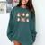 Spooky Teacher Halloween Ghost Reading Book Trick Or Treat Comfort Colors Sweatshirt Chalky Mint