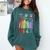 Subtle Floral Foxglove Daisy Tulip Book Lover Comfort Colors Sweatshirt Chalky Mint