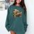 Sulcata Tortoise Reading A Book Comfort Colors Sweatshirt Chalky Mint