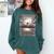 Totally Weird Tees Cat Library Book Reading Literary Comfort Colors Sweatshirt Chalky Mint