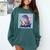 Trex Reading Book Dinosaur Comfort Colors Sweatshirt Chalky Mint