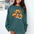 Turkey Reading Books Fall Thanksgiving Teacher Librarian Comfort Colors Sweatshirt Chalky Mint