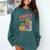 Unearth A Story Cute Turtle Reading Books Librarian Comfort Colors Sweatshirt Chalky Mint