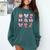 Valentine Teacher Cute Bows Apple Globe Pencil Books Art Comfort Colors Sweatshirt Chalky Mint