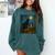 Van Gogh Starry Night Art Cat And Book Lovers Comfort Colors Sweatshirt Chalky Mint