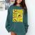 Varsity-Gold Yellow Comic Book University Varsity-Gold Comfort Colors Sweatshirt Chalky Mint