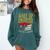 Wake Up Smarter Librarian Book Stack Premium Tri-Blend Comfort Colors Sweatshirt Chalky Mint
